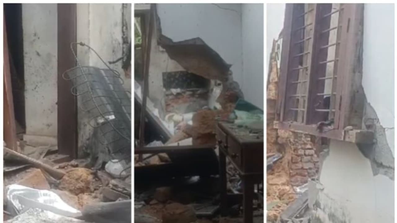 ​ഗ്യാസ് സിലിണ്ടർ പൊട്ടിത്തെറിച്ച് അപകടം; വൃദ്ധദമ്പതികൾക്ക് പരിക്ക്, വീട് തകർന്നു