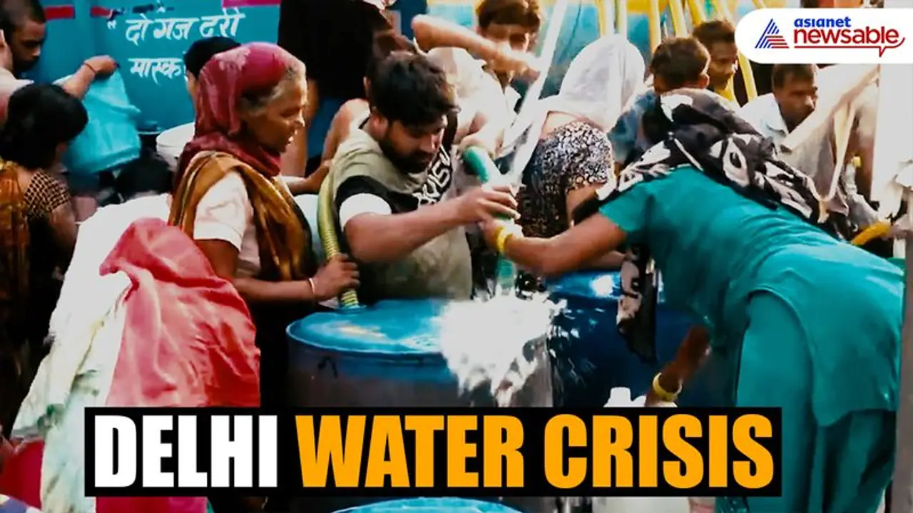 Delhi water crisis: Long queues persist at tankers as Atishi's hunger strike enters day 2