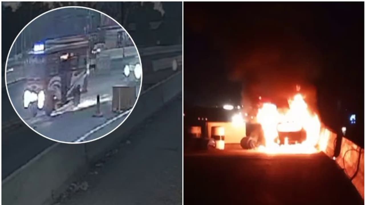 കൊല്ലത്ത് ദേശീയപാതയിൽ കാർ കത്തി ഒരാൾ മരിച്ചു, ആത്മഹത്യയാണെന്ന് സംശയം കൊല്ലത്ത് ദേശീയപാതയിൽ കാർ കത്തി ഒരാൾ മരിച്ചു, ആത്മഹത്യയാണെന്ന് സംശയം