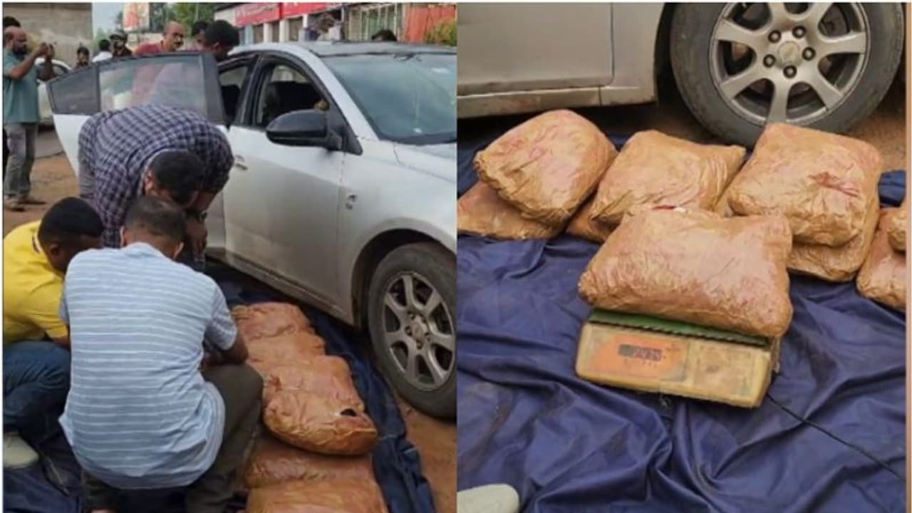 ആന്ധ്രയിൽ നിന്നു വന്ന ആഡംബര കാർ, കൊല്ലത്ത് പരിശോധനയിൽ കണ്ടെത്തിയത് 25 കിലോ കഞ്ചാവ്; രണ്ട് പേർ പിടിയിൽ ആന്ധ്രയിൽ നിന്നു വന്ന ആഡംബര കാർ, കൊല്ലത്ത് പരിശോധനയിൽ കണ്ടെത്തിയത് 25 കിലോ കഞ്ചാവ്; രണ്ട് പേർ പിടിയിൽ