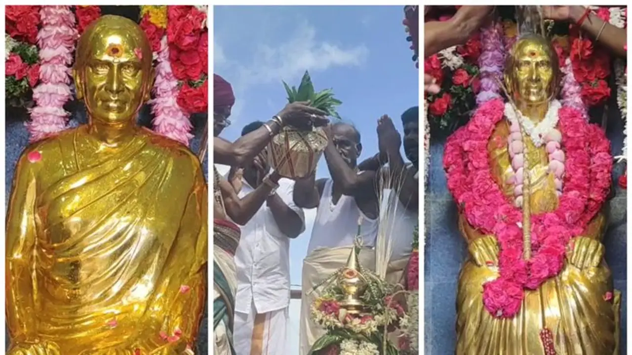 கருவில் சுமந்த தாயை கருவறையில் வைத்து அழகு பார்க்கும் மகன்கள்; சிவகங்கையில் தாய்க்கு கோவில் கட்டிய மகன்கள்