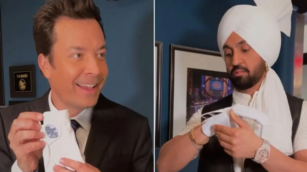 WATCH: Diljit Dosanjh is all set for Jimmy Fallon's show, exchange glove in viral video