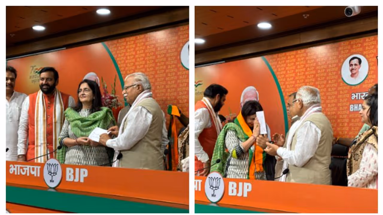Haryana: Former Congress leader Kiran Choudhry, daughter Shruti join BJP ahead of elections Haryana: Former Congress leader Kiran Choudhry, daughter Shruti join BJP ahead of elections