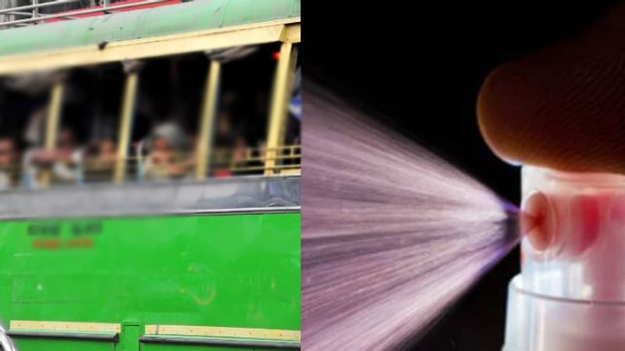 റോഡിൽ ആടിയാടി നിന്ന് ഓടുന്ന വാഹനങ്ങളിലേക്ക് മദ്യപന്റെ പെപ്പര് സ്പ്രേ പ്രയോഗം, ബസ് യാത്രക്കാരി ബോധരഹിതയായി റോഡിൽ ആടിയാടി നിന്ന് ഓടുന്ന വാഹനങ്ങളിലേക്ക് മദ്യപന്റെ പെപ്പര് സ്പ്രേ പ്രയോഗം, ബസ് യാത്രക്കാരി ബോധരഹിതയായി