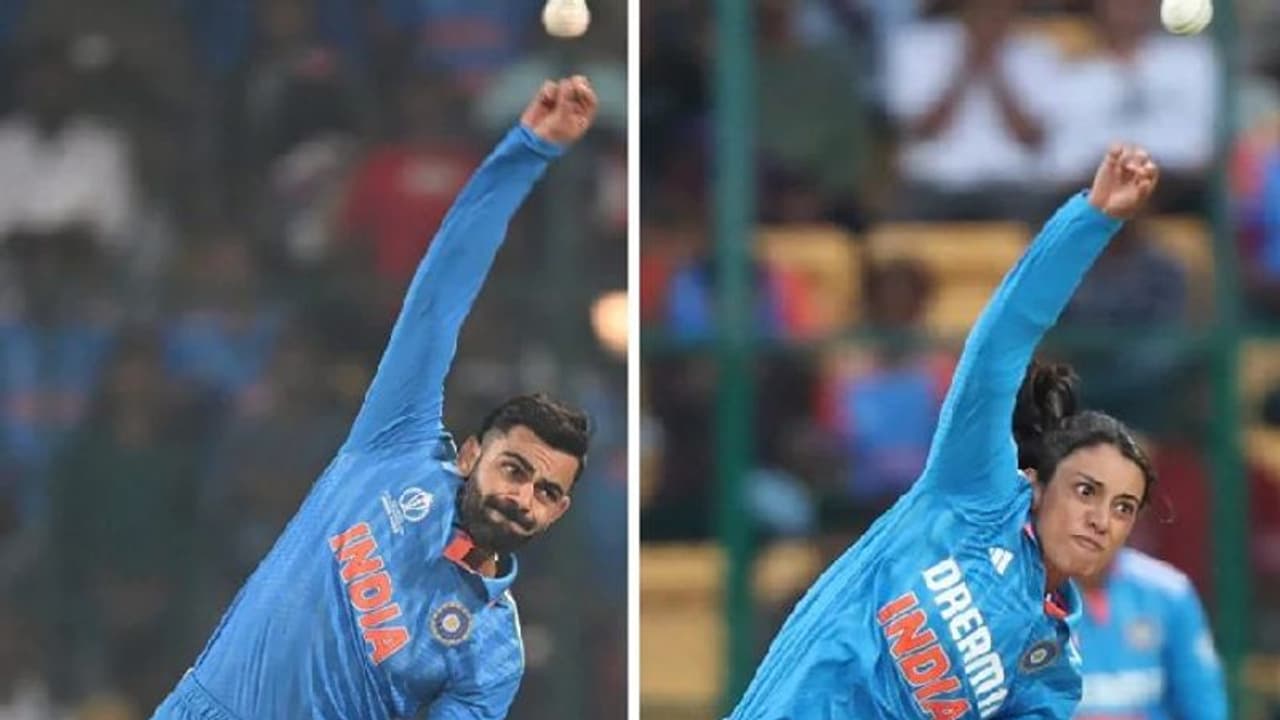 ಬೆಂಗಳೂರಲ್ಲಿ ಕೊಹ್ಲಿ ರೀತಿ ಬೌಲಿಂಗ್ ಮಾಡಿ ಮೊದಲ ವಿಕೆಟ್ ಕಬಳಿಸಿದ ಸ್ಮೃತಿ ಮಂಧನಾ..! ವಿಡಿಯೋ ವೈರಲ್ ಬೆಂಗಳೂರಲ್ಲಿ ಕೊಹ್ಲಿ ರೀತಿ ಬೌಲಿಂಗ್ ಮಾಡಿ ಮೊದಲ ವಿಕೆಟ್ ಕಬಳಿಸಿದ ಸ್ಮೃತಿ ಮಂಧನಾ..! ವಿಡಿಯೋ ವೈರಲ್