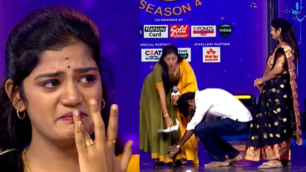 Saregamapa : மகளின் காலில் விழுந்த தந்தை... தேம்பி தேம்பி அழுத நடுவர்கள் சரிகமப நிகழ்ச்சியில் நடந்தது என்ன? 