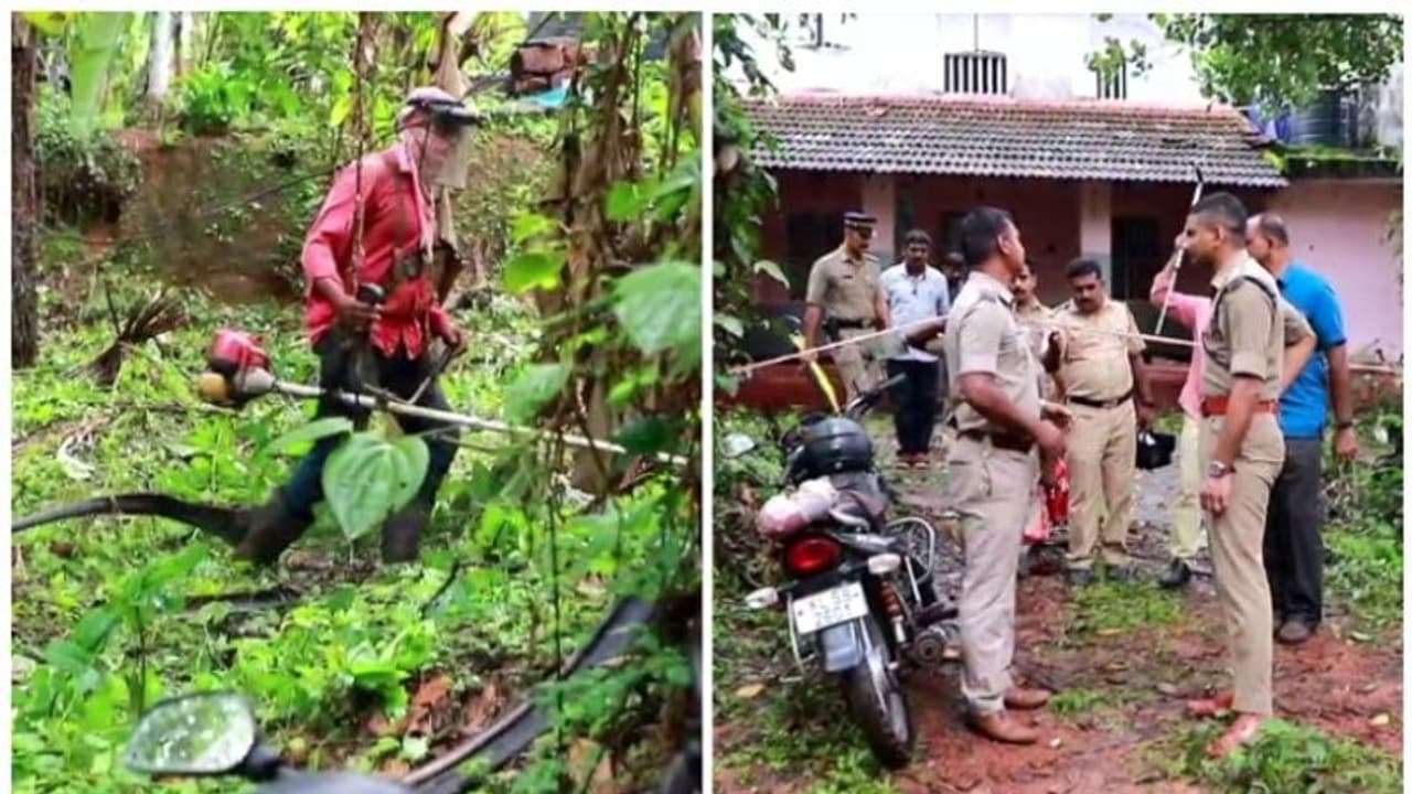 എരഞ്ഞോളി ബോംബ് സ്ഫോടനം: വീടിന്റെ പറമ്പിലും പരിസരത്തും കാട് വെട്ടിത്തെളിച്ച് പരിശോധന എരഞ്ഞോളി ബോംബ് സ്ഫോടനം: വീടിന്റെ പറമ്പിലും പരിസരത്തും കാട് വെട്ടിത്തെളിച്ച് പരിശോധന