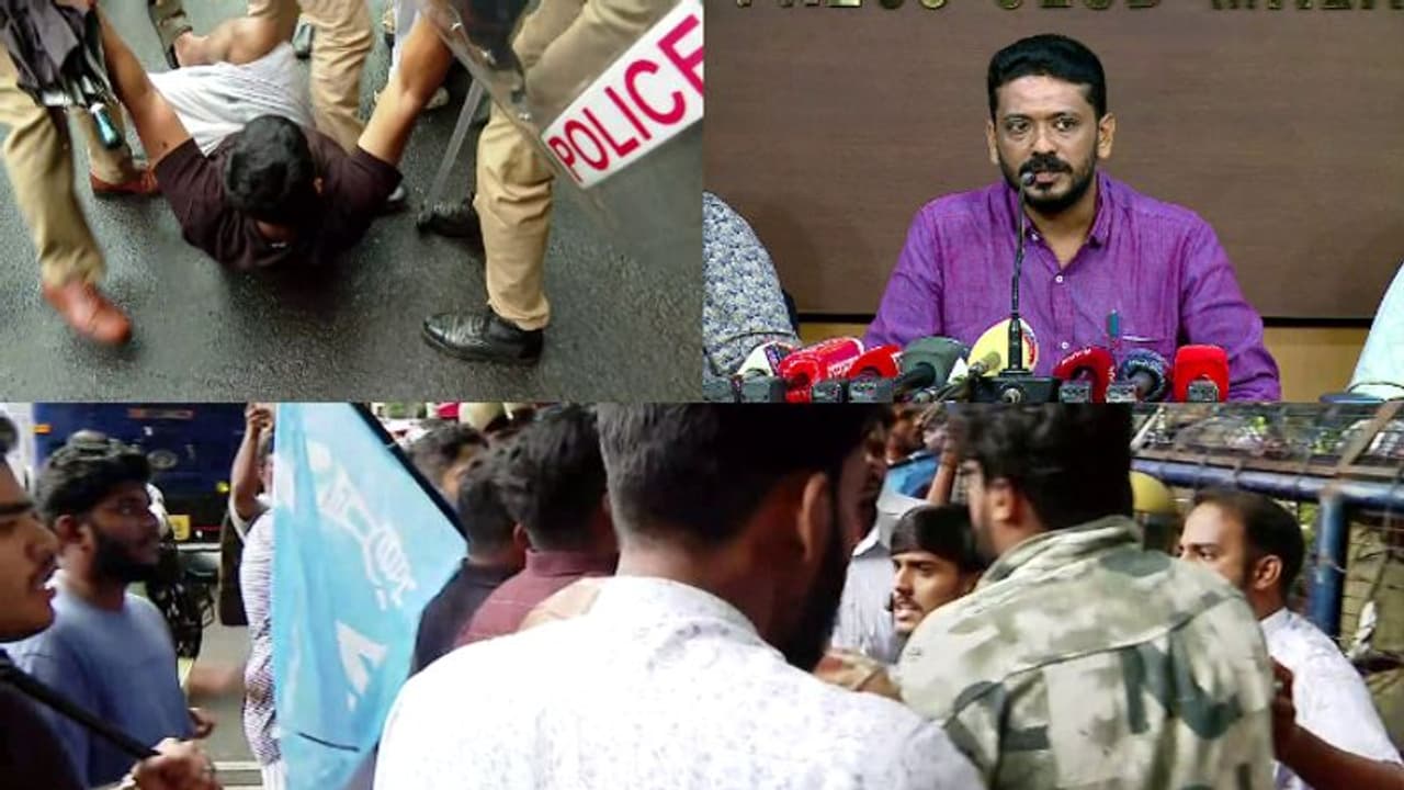 പ്ലസ് വൺ സീറ്റ് പ്രതിസന്ധി; പ്രശ്നം പരിഹരിച്ചില്ലെങ്കില് സമരമെന്ന് എസ്എഫ്ഐ, കെഎസ്യു എംഎസ്എഫ് മാർച്ചിൽ സംഘർഷം പ്ലസ് വൺ സീറ്റ് പ്രതിസന്ധി; പ്രശ്നം പരിഹരിച്ചില്ലെങ്കില് സമരമെന്ന് എസ്എഫ്ഐ, കെഎസ്യു എംഎസ്എഫ് മാർച്ചിൽ സംഘർഷം