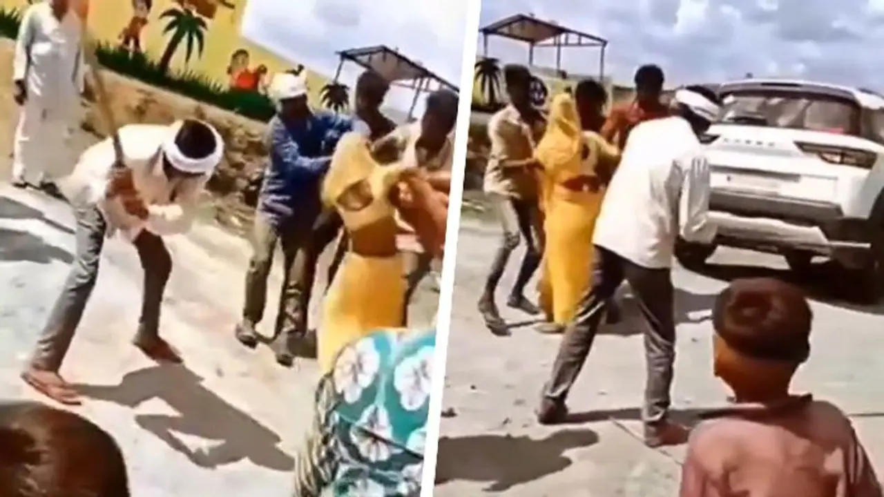 MP SHOCKER! Woman assaulted publicly with a stick in Dhar as bystanders film act, 1 held (WATCH)