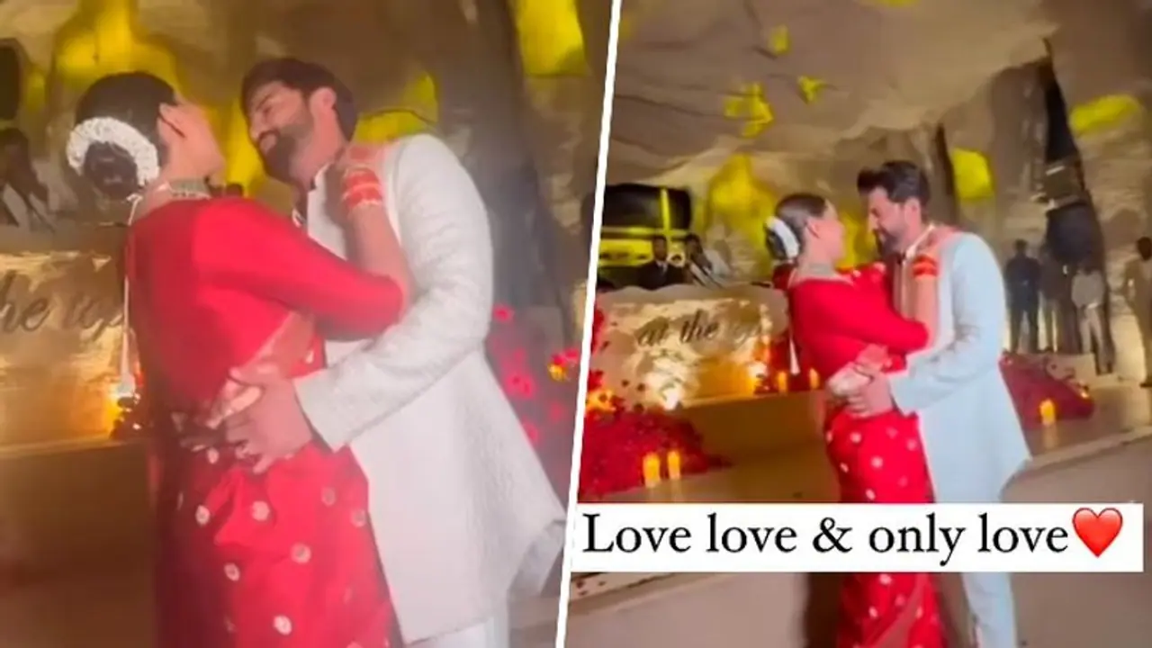 Sonakshi Sinha, Zaheer Iqbal dances on 'Afreen Afreen' as man and wife; blushes hard [WATCH]