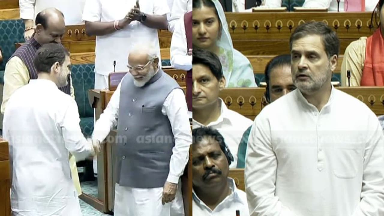 ഭരണപക്ഷം പ്രതീക്ഷിക്കാത്ത നീക്കം, ശക്തമായ പ്രസംഗം: പ്രതിപക്ഷ നേതാവായി ആദ്യ ദിവസം തിളങ്ങി രാഹുൽ ഗാന്ധി ഭരണപക്ഷം പ്രതീക്ഷിക്കാത്ത നീക്കം, ശക്തമായ പ്രസംഗം: പ്രതിപക്ഷ നേതാവായി ആദ്യ ദിവസം തിളങ്ങി രാഹുൽ ഗാന്ധി