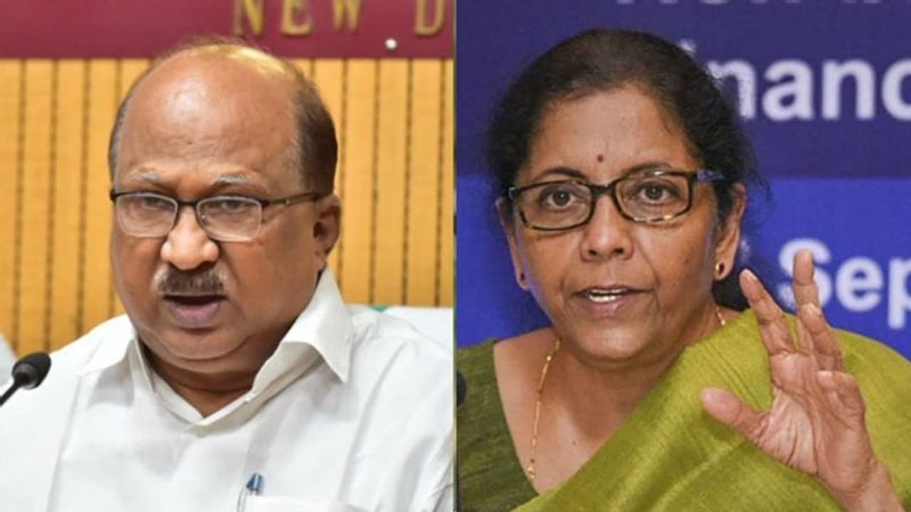 കേന്ദ്ര ധനകാര്യ വകുപ്പ് മന്ത്രി നിര്മല സീതാരാമനുമായി കൂടിക്കാഴ്ച നടത്തി പ്രൊഫ.കെ.വി തോമസ് കേന്ദ്ര ധനകാര്യ വകുപ്പ് മന്ത്രി നിര്മല സീതാരാമനുമായി കൂടിക്കാഴ്ച നടത്തി പ്രൊഫ.കെ.വി തോമസ്