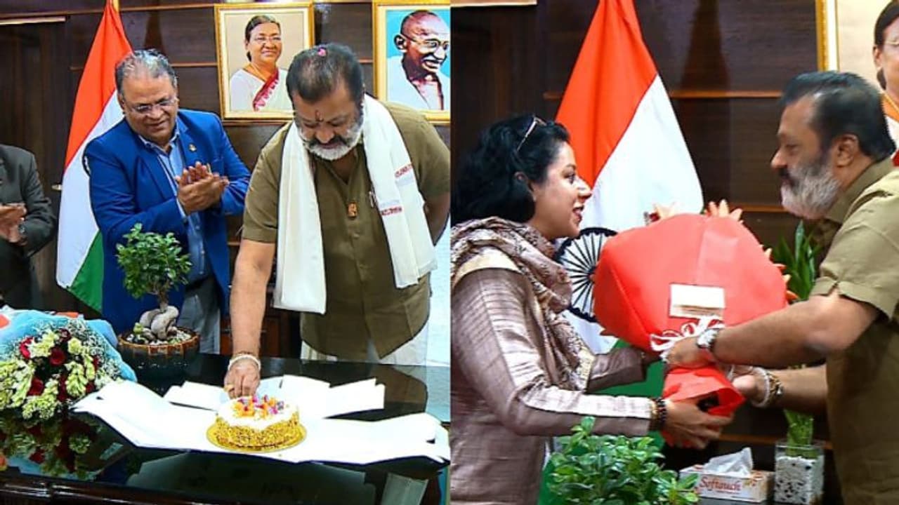 കേന്ദ്രമന്ത്രിയായ ശേഷമുള്ള സുരേഷ് ഗോപിയുടെ ആദ്യ പിറന്നാൾ ദിനം, സഹപ്രവർത്തകർക്കൊപ്പം ആഘോഷം കേന്ദ്രമന്ത്രിയായ ശേഷമുള്ള സുരേഷ് ഗോപിയുടെ ആദ്യ പിറന്നാൾ ദിനം, സഹപ്രവർത്തകർക്കൊപ്പം ആഘോഷം