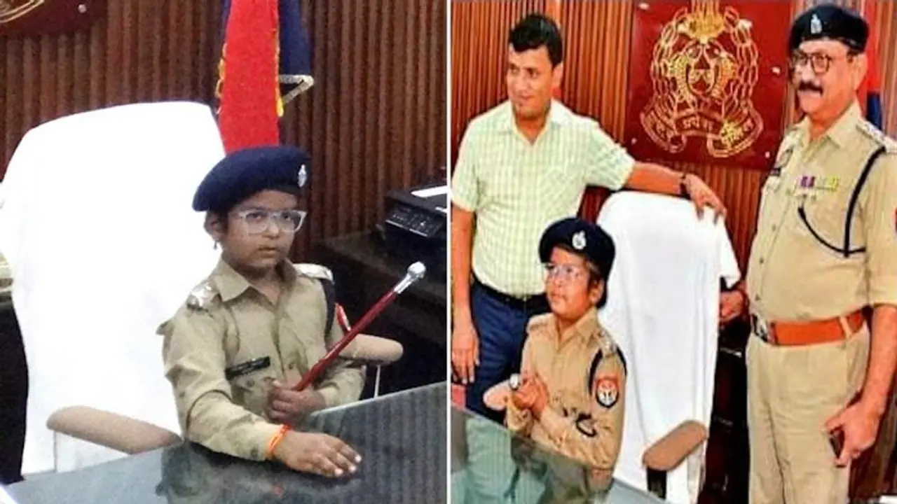 9 year old brain tumor patient Ranveer Bharti turns IPS officer for a day in Varanasi [WATCH]