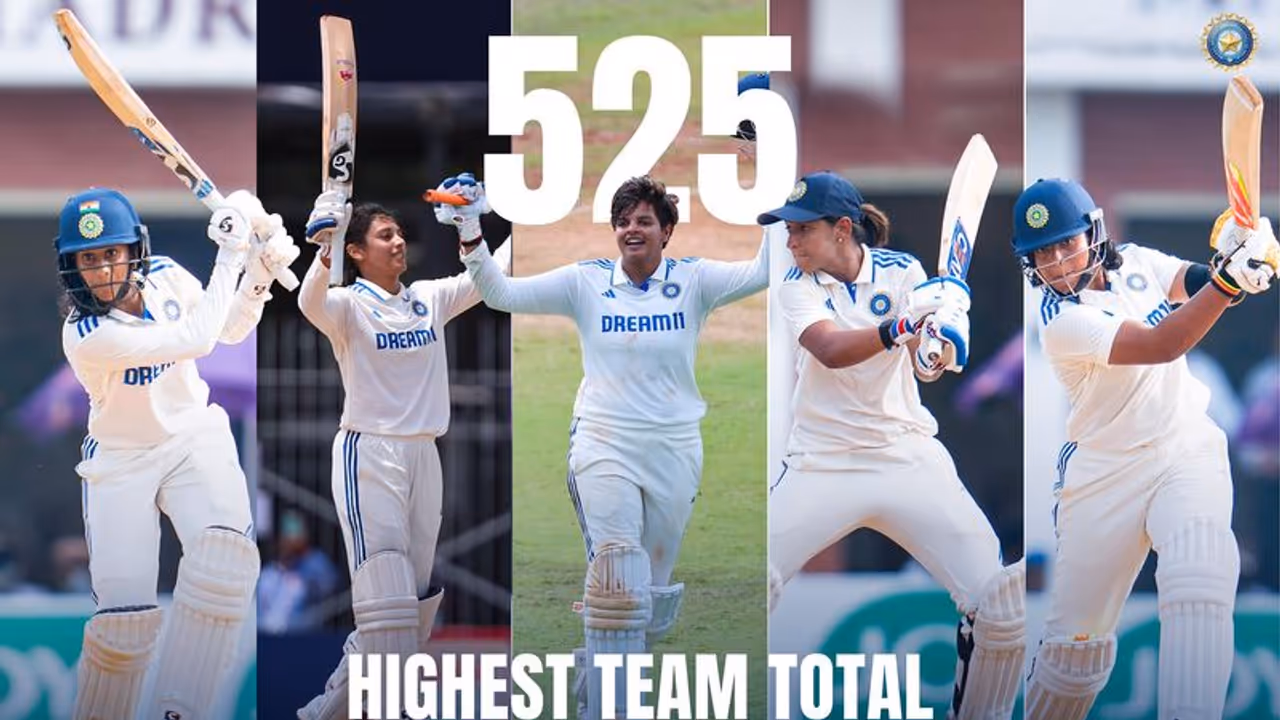ಮಹಿಳಾ ಟೆಸ್ಟ್: ಮೊದಲ ದಿನವೇ ಟೀಂ ಇಂಡಿಯಾ ವಿಶ್ವದಾಖಲೆಯ 525 ರನ್..! ಮಹಿಳಾ ಟೆಸ್ಟ್: ಮೊದಲ ದಿನವೇ ಟೀಂ ಇಂಡಿಯಾ ವಿಶ್ವದಾಖಲೆಯ 525 ರನ್..!