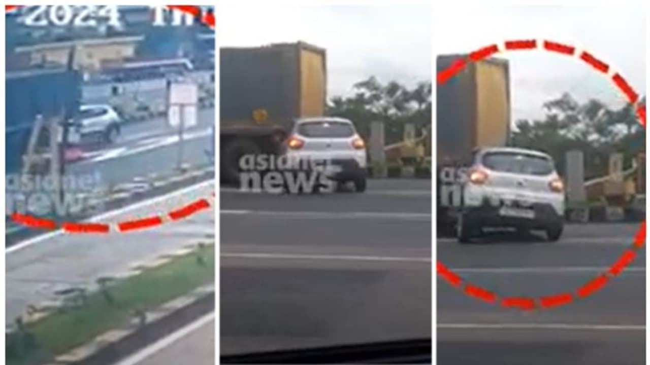 പിന്നോട്ടെടുത്ത ടോറസ് ലോറി കാറിനെ നിരക്കിക്കൊണ്ടുപോയത് മീറ്ററുകളോളം; അപകടം ഒഴിവായത് തലനാരിഴയ്ക്ക് പിന്നോട്ടെടുത്ത ടോറസ് ലോറി കാറിനെ നിരക്കിക്കൊണ്ടുപോയത് മീറ്ററുകളോളം; അപകടം ഒഴിവായത് തലനാരിഴയ്ക്ക്