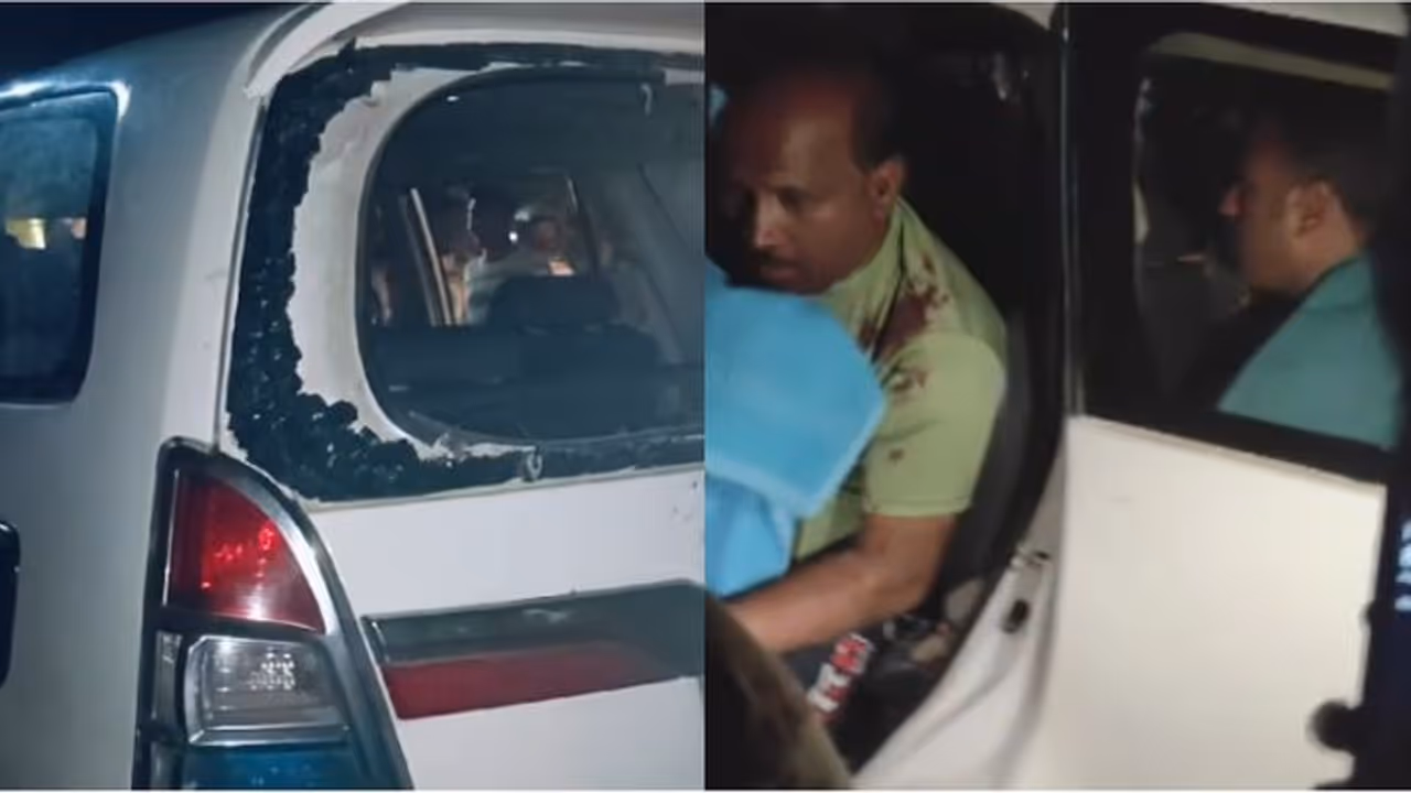 പൊലീസുകാർ സഞ്ചരിച്ച വാഹനത്തിന് നേരെ സിനിമാ സ്റ്റൈൽ ആക്രമണം; പ്രതിയെ രക്ഷപ്പെടുത്തി അജ്ഞാതസംഘം