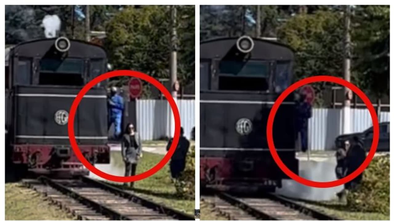 ഓടുന്ന ട്രെയിനിന് മുമ്പിൽ നിന്ന് റീൽസ് പിടിക്കാൻ യുവതി, ചവിട്ടി മാറ്റി ലോക്കോ പൈലറ്റ്; വീഡിയോ വൈറല് ഓടുന്ന ട്രെയിനിന് മുമ്പിൽ നിന്ന് റീൽസ് പിടിക്കാൻ യുവതി, ചവിട്ടി മാറ്റി ലോക്കോ പൈലറ്റ്; വീഡിയോ വൈറല്