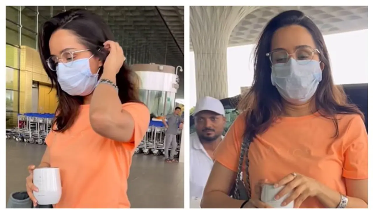 'Tabiyat down hai...', Shraddha Kapoor sips 'kadha' as she heads out of Mumbai's T2 terminal [WATCH]