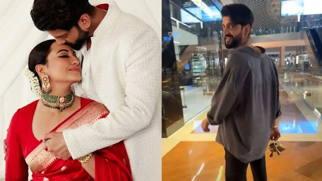 Sonakshi Sinha calls husband Zaheer Iqbal 'greenest flag' as he carries her heels; video goes viral | WATCH Sonakshi Sinha calls husband Zaheer Iqbal 'greenest flag' as he carries her heels; video goes viral | WATCH