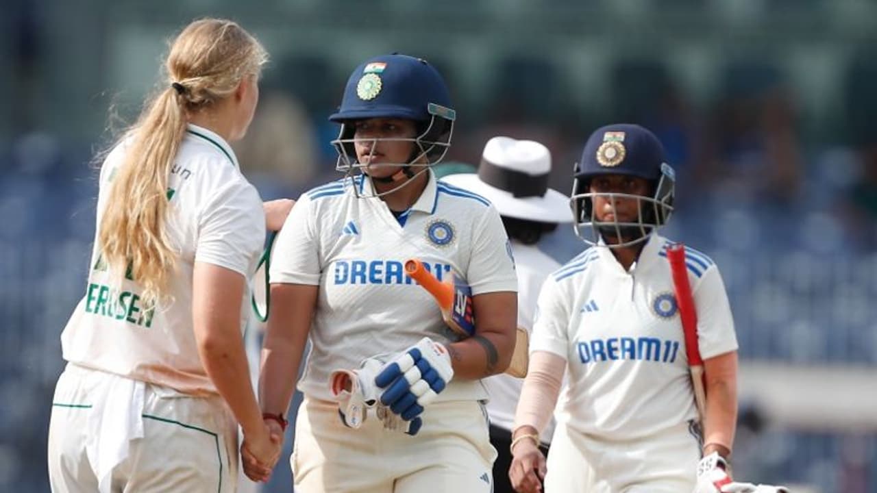 India clinch convincing 10 wicket win over South Africa in one off women's Test; WATCH team celebration