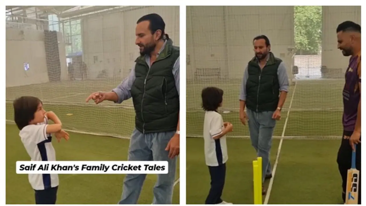Saif Ali Khan shares story of family's cricket legacy with son Taimur who bats at Lord's nets [WATCH]