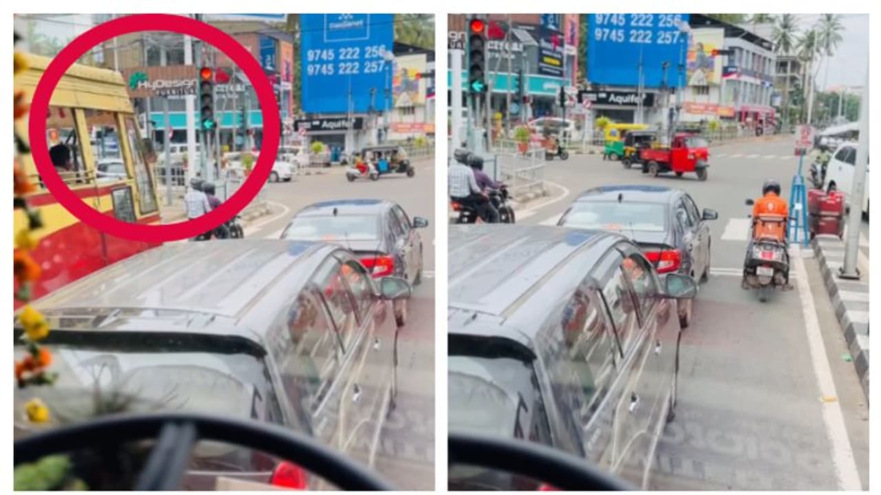 സിഗ്നലിൽ പച്ച, പക്ഷേ അനങ്ങാതെ ആനവണ്ടി!ഇത് അനീതിയെന്ന് സ്വകാര്യ ബസ് ഡ്രൈവർ, ജനം പറയുന്നത് ഇങ്ങനെ സിഗ്നലിൽ പച്ച, പക്ഷേ അനങ്ങാതെ ആനവണ്ടി!ഇത് അനീതിയെന്ന് സ്വകാര്യ ബസ് ഡ്രൈവർ, ജനം പറയുന്നത് ഇങ്ങനെ