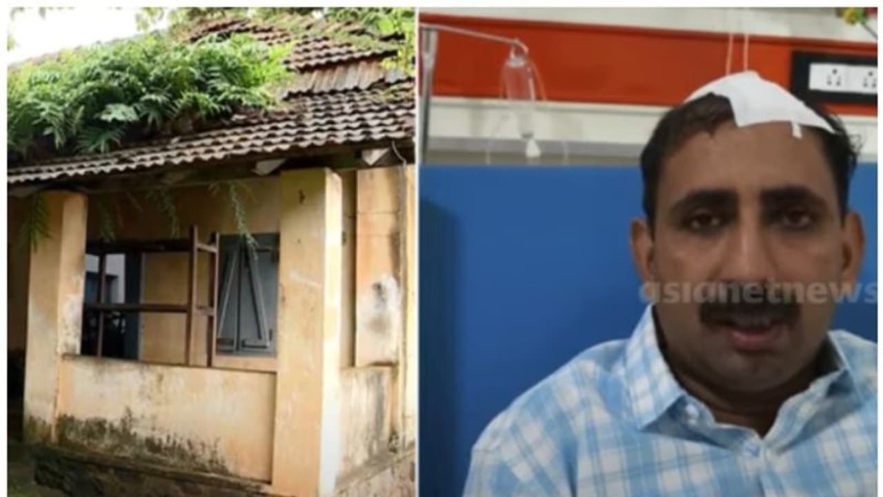 ഓട് തലയിൽ വീണ് അധ്യാപകന് പരിക്ക്; കെട്ടിടത്തിന് 80 വർഷം പഴക്കം; അപകടം കണ്ണൂരിൽ 