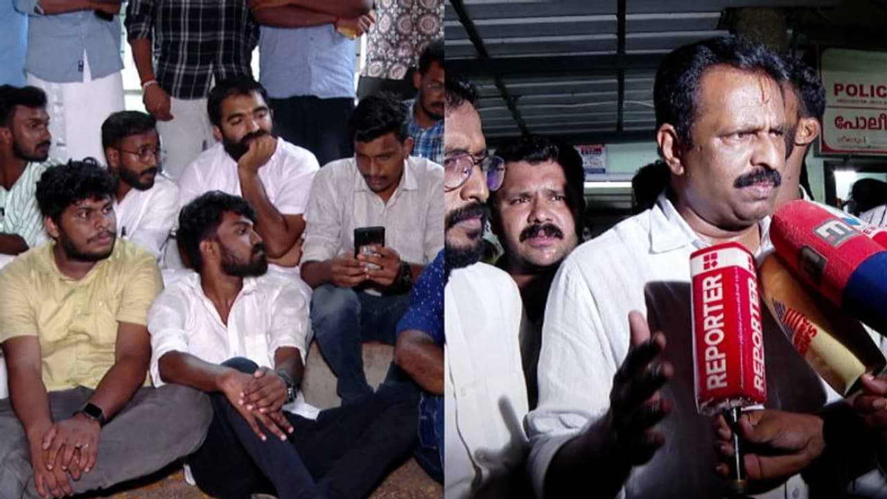 പൊലീസുകാരന് നേർക്ക് കല്ലെറിഞ്ഞെന്ന് എഫ്ഐആർ; ശ്രീകാര്യം പൊലീസ് സ്റ്റേഷൻ ഉപരോധത്തിൽ 2 എംഎൽഎമാർക്കെതിരെ കേസ് പൊലീസുകാരന് നേർക്ക് കല്ലെറിഞ്ഞെന്ന് എഫ്ഐആർ; ശ്രീകാര്യം പൊലീസ് സ്റ്റേഷൻ ഉപരോധത്തിൽ 2 എംഎൽഎമാർക്കെതിരെ കേസ്