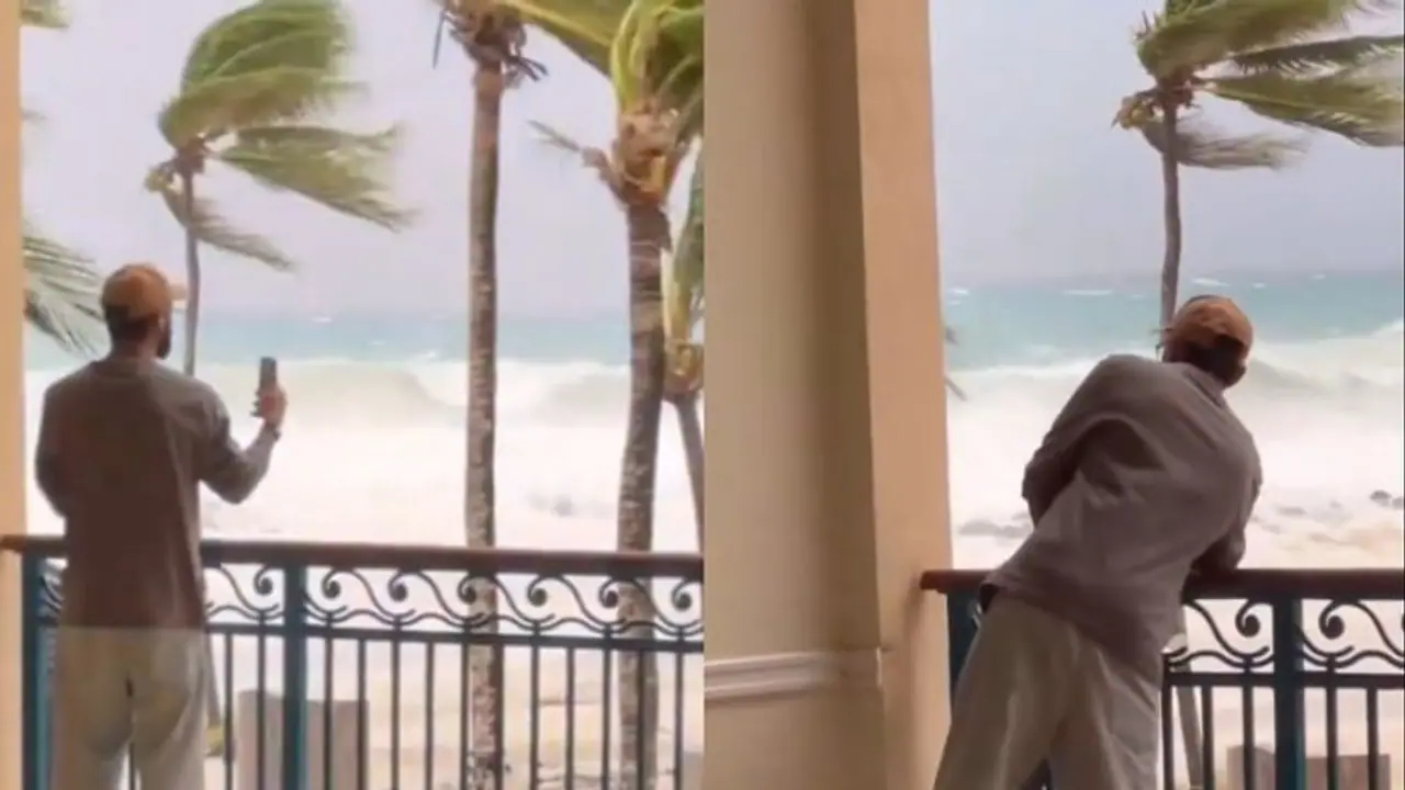 WATCH: Virat Kohli and team stuck in Barbados, cricketer video calls Anushka Sharma to show bad weather WATCH: Virat Kohli and team stuck in Barbados, cricketer video calls Anushka Sharma to show bad weather