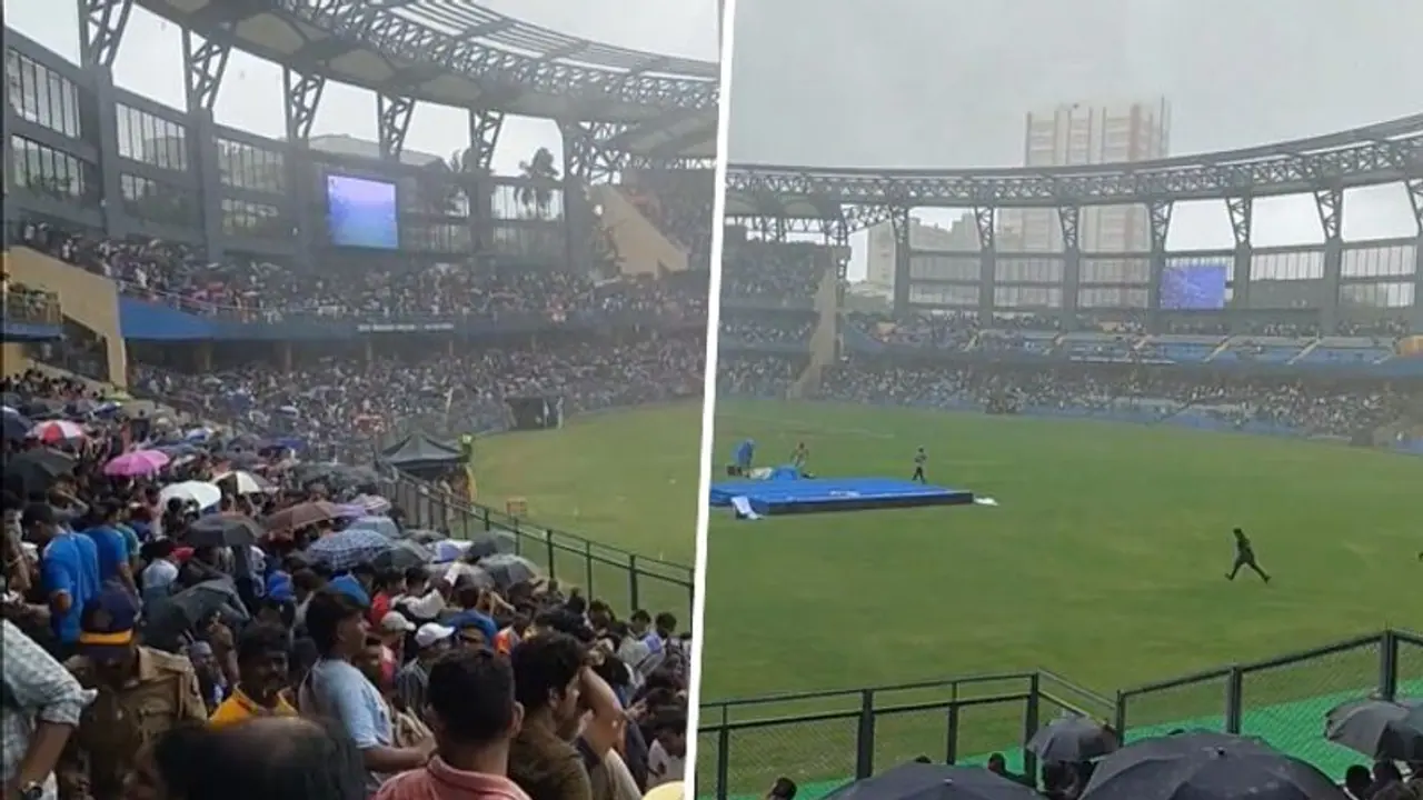 Heavy rain lashes Mumbai's Wankhede Stadium ahead of T20 WC champions' felicitation; WATCH viral video
