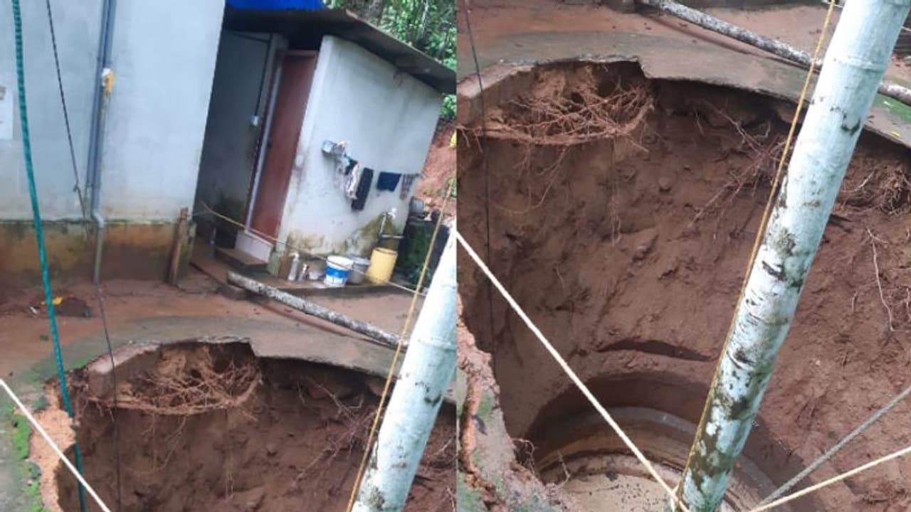 കോഴിക്കോട് കിണര്‍ ഇടിഞ്ഞ് താഴ്ന്നു; പമ്പ് സെറ്റടക്കം മണ്ണിനടിയിൽ, ചേര്‍ന്ന് കിടക്കുന്ന വീടും അപകട ഭീഷണിയില്‍