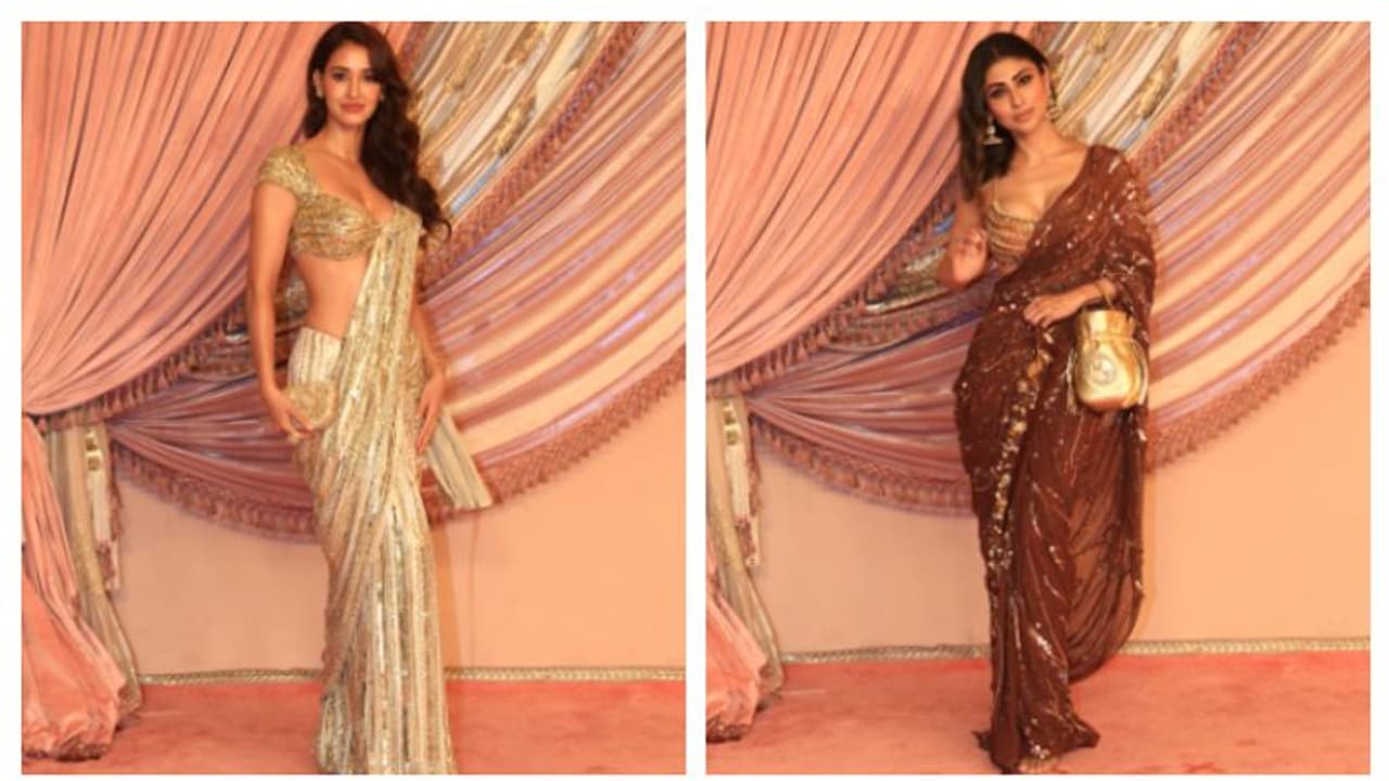 Anant Ambani, Radhika Merchant Sangeet: Disha Patani, Mouni Roy hold hands as they pose together [WATCH]