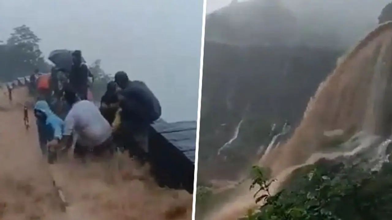 Maharashtra rains: Heavy rainfall grips tourists at Raigad Fort, horrific video goes viral (WATCH)