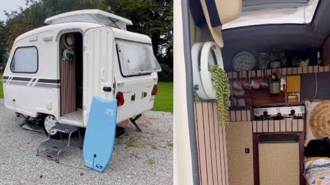 വെറും 3.20 ലക്ഷം രൂപയുടെ കാരവൻ വീട്, പുറത്തെ ലുക്ക് കണ്ട് മുഖം ചുളിക്കണ്ട, അകത്തെ കാഴ്ച വേറെ ലെവൽ വെറും 3.20 ലക്ഷം രൂപയുടെ കാരവൻ വീട്, പുറത്തെ ലുക്ക് കണ്ട് മുഖം ചുളിക്കണ്ട, അകത്തെ കാഴ്ച വേറെ ലെവൽ