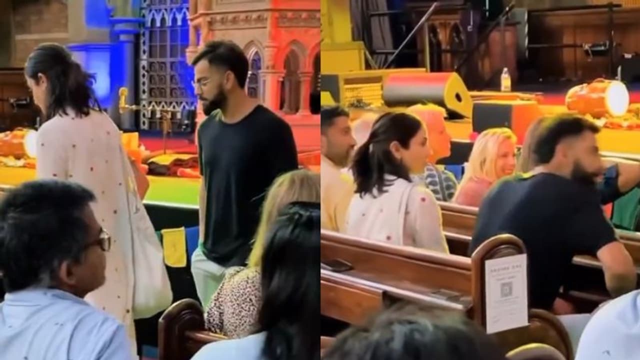 WATCH: Anushka Sharma, Virat Kohli attend kirtan at London's ISKON temple WATCH: Anushka Sharma, Virat Kohli attend kirtan at London's ISKON temple