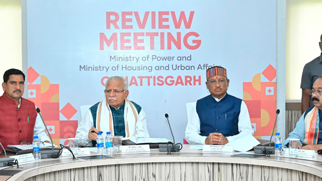 Manohar Lal Khattar in Chhattisgarh Manohar Lal Khattar in Chhattisgarh