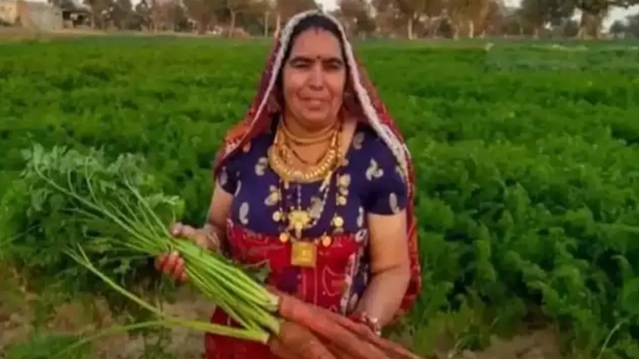 Indian farmer Santosh Devi honored with President's award for carrot farming