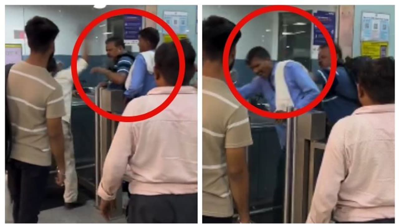 'ഓക്കെ എല്ലാം സെറ്റ്'; ദില്ലി മെട്രോയിൽ രണ്ട് പേരുടെ തല്ല് തീർക്കാനെത്തിയ ആൾക്കും കിട്ടി കണക്കിന്, വീഡിയോ വൈറൽ 'ഓക്കെ എല്ലാം സെറ്റ്'; ദില്ലി മെട്രോയിൽ രണ്ട് പേരുടെ തല്ല് തീർക്കാനെത്തിയ ആൾക്കും കിട്ടി കണക്കിന്, വീഡിയോ വൈറൽ