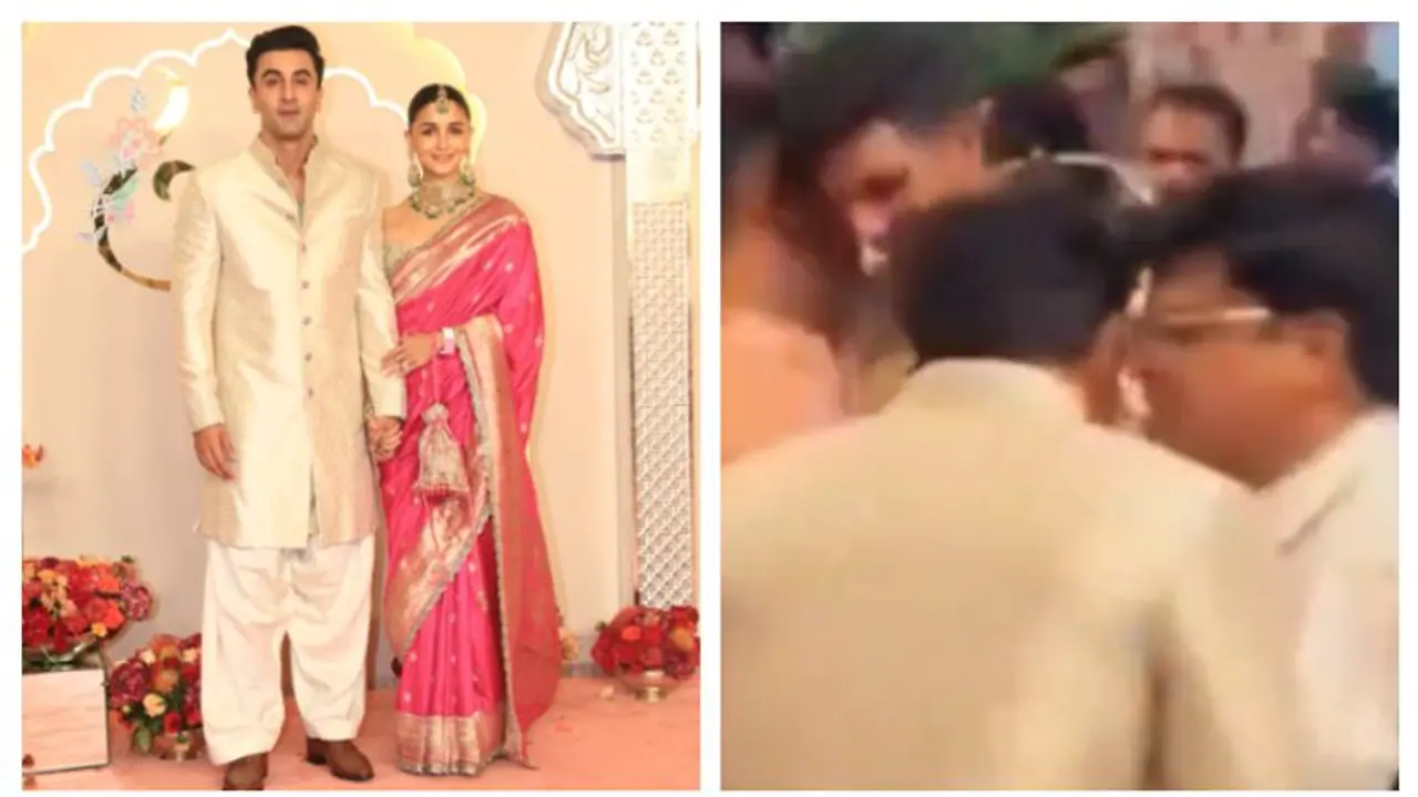 WATCH Ranbir Kapoor's EPIC reaction goes VIRAL as guest hands over business card at Anant Ambani's wedding