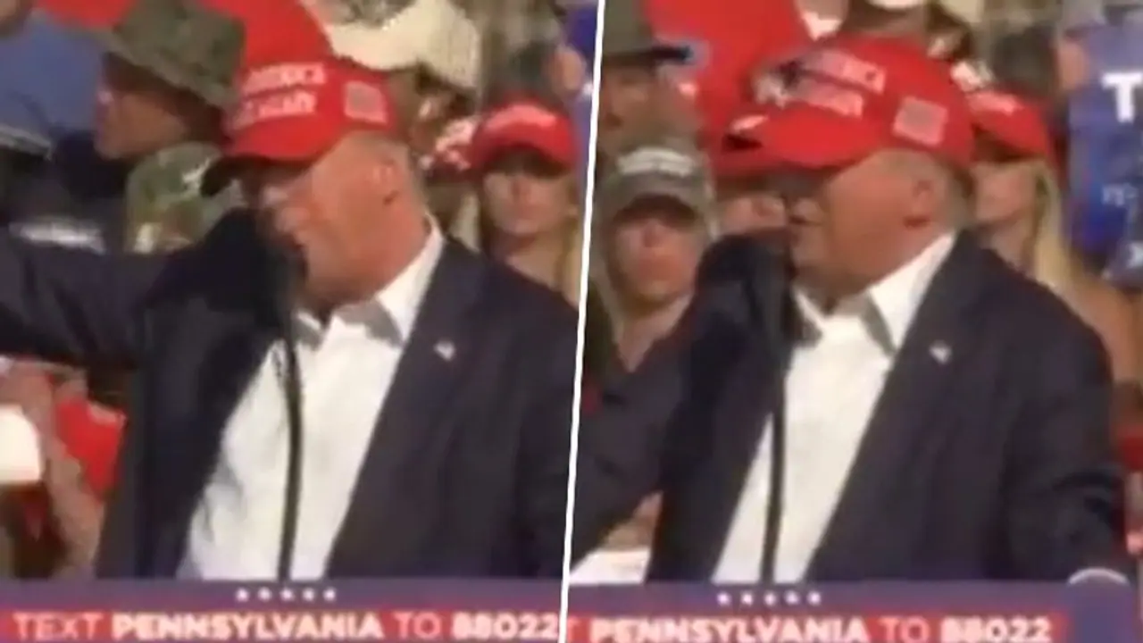 WATCH: The moment Donald Trump was shot at during campaign rally in Pennsylvania WATCH: The moment Donald Trump was shot at during campaign rally in Pennsylvania
