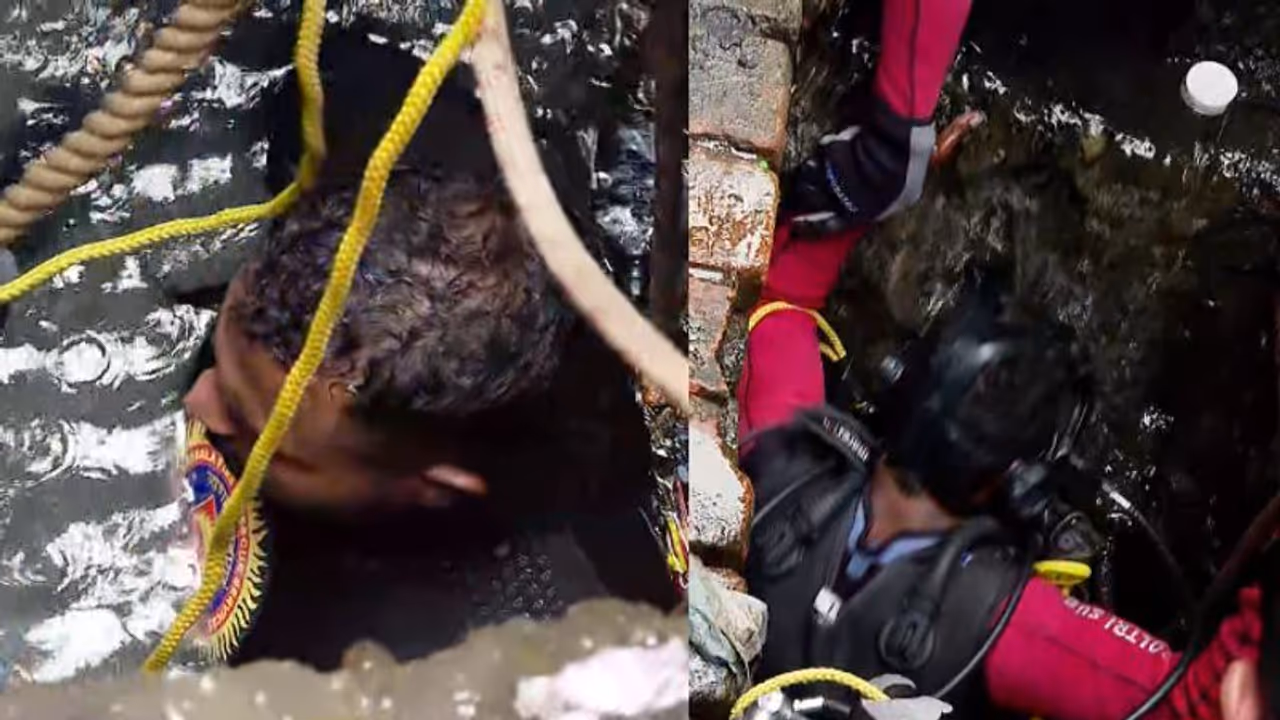 'ടണലിൽ മാലിന്യ ബെഡ്'; സാഹസിക ദൗത്യവുമായി സ്കൂബ ടീം, മാൻഹോൾ വഴിയുള്ള രക്ഷാപ്രവർത്തനം നിർത്തി