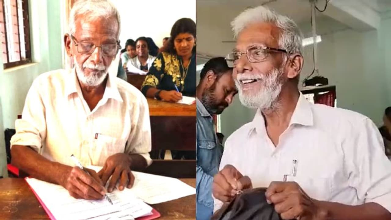 അമ്മയുടെ സ്വപ്നം നിറവേറ്റാൻ വാർധക്യം മറന്ന് പഠിച്ചു, 77 ാം വയസിൽ 3 എ പ്ലസുകളോടെ പത്താം ക്ലാസ് പാസായി ഗോപിദാസ് അമ്മയുടെ സ്വപ്നം നിറവേറ്റാൻ വാർധക്യം മറന്ന് പഠിച്ചു, 77 ാം വയസിൽ 3 എ പ്ലസുകളോടെ പത്താം ക്ലാസ് പാസായി ഗോപിദാസ്