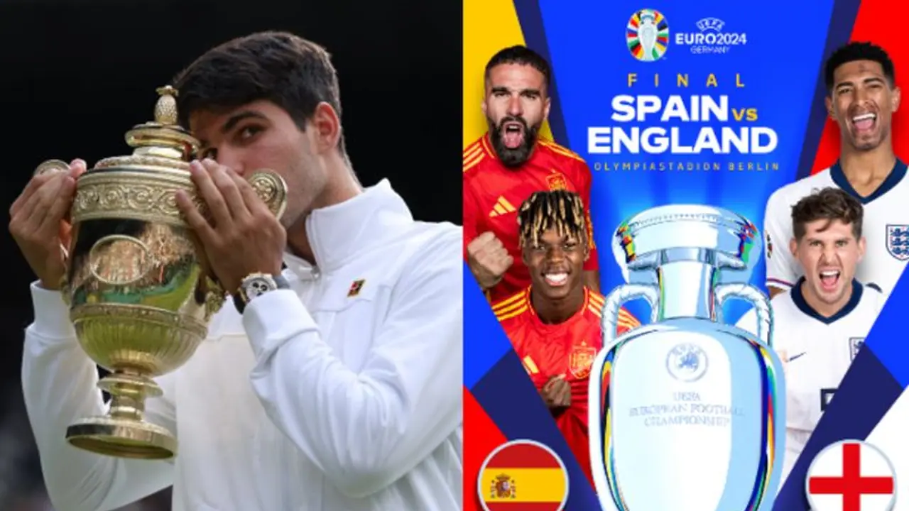 'I've already done my job': Wimbledon champion Alcaraz quips ahead of Spain vs England Euro 2024 final (WATCH) 'I've already done my job': Wimbledon champion Alcaraz quips ahead of Spain vs England Euro 2024 final (WATCH)