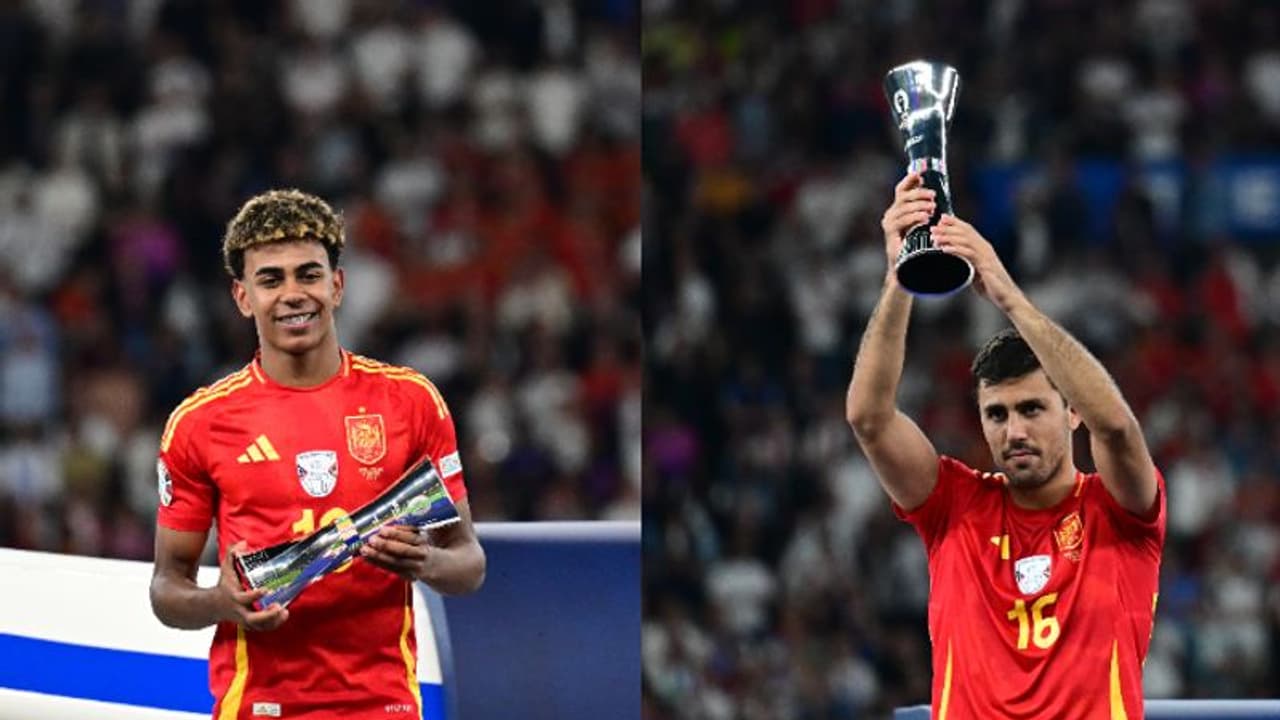 യൂറോ പുരസ്കാരങ്ങളിലും സ്പാനിഷ് വസന്തം; റോഡ്രി മികച്ച താരം, യമാല് യങ് പ്ലെയര്, ഗോള്ഡണ് ബൂട്ട് 6 പേര്ക്ക് യൂറോ പുരസ്കാരങ്ങളിലും സ്പാനിഷ് വസന്തം; റോഡ്രി മികച്ച താരം, യമാല് യങ് പ്ലെയര്, ഗോള്ഡണ് ബൂട്ട് 6 പേര്ക്ക്