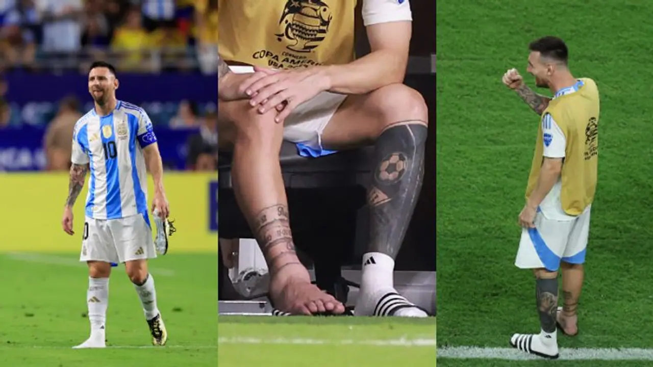 ലൈന്വരയ്ക്കരികെ ഒരു കുട്ടിയുടെ ആകാംക്ഷയോടെ മെസി, നീരുവെച്ച കാലുമായി തുള്ളിച്ചാടി ആഘോഷം വീഡിയോ ലൈന്വരയ്ക്കരികെ ഒരു കുട്ടിയുടെ ആകാംക്ഷയോടെ മെസി, നീരുവെച്ച കാലുമായി തുള്ളിച്ചാടി ആഘോഷം വീഡിയോ