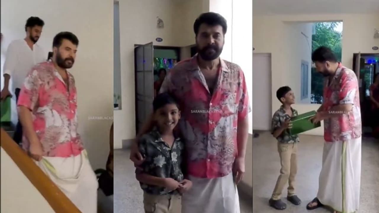 ലൊക്കേഷനിലെ സ്ഥിരം സന്ദര്‍ശകന്‍; കുട്ടി ആരാധകന് പിറന്നാള്‍ സമ്മാനവുമായി മമ്മൂട്ടി: വീഡിയോ