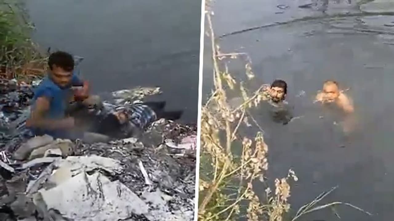 Salute! Former Navy Marine Commando DS Negi's heroic rescue saves drowning man in Ghaziabad (WATCH) Salute! Former Navy Marine Commando DS Negi's heroic rescue saves drowning man in Ghaziabad (WATCH)