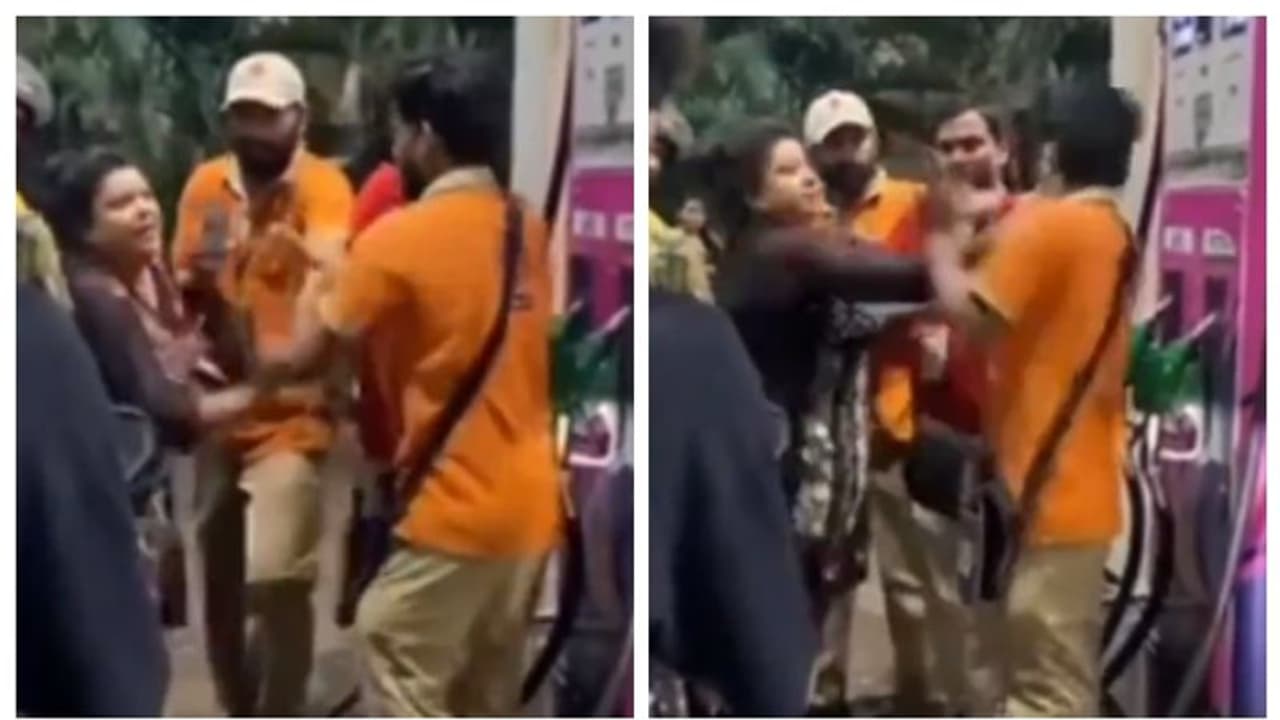 പെട്രോള് പമ്പ് ജീവനക്കാരന്റെ മുഖത്തടിക്കുന്ന സ്ത്രീയുടെ വീഡിയോ വൈറൽ; ചേരി തിരിഞ്ഞ് സോഷ്യൽ മീഡിയ പെട്രോള് പമ്പ് ജീവനക്കാരന്റെ മുഖത്തടിക്കുന്ന സ്ത്രീയുടെ വീഡിയോ വൈറൽ; ചേരി തിരിഞ്ഞ് സോഷ്യൽ മീഡിയ