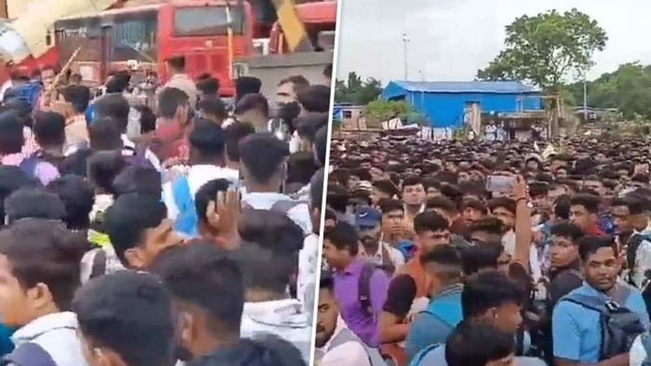 Mumbai: Massive turnout at Air India interviews in Kalina causes stampede like situation (WATCH) Mumbai: Massive turnout at Air India interviews in Kalina causes stampede like situation (WATCH)